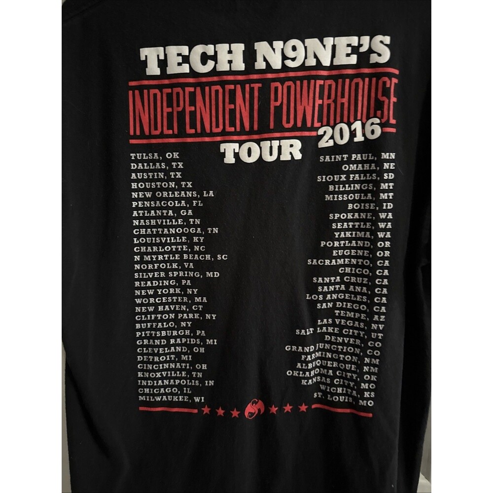 Tech N9ne Independent Powerhouse Tour T-shirt - Picture 4 of 5